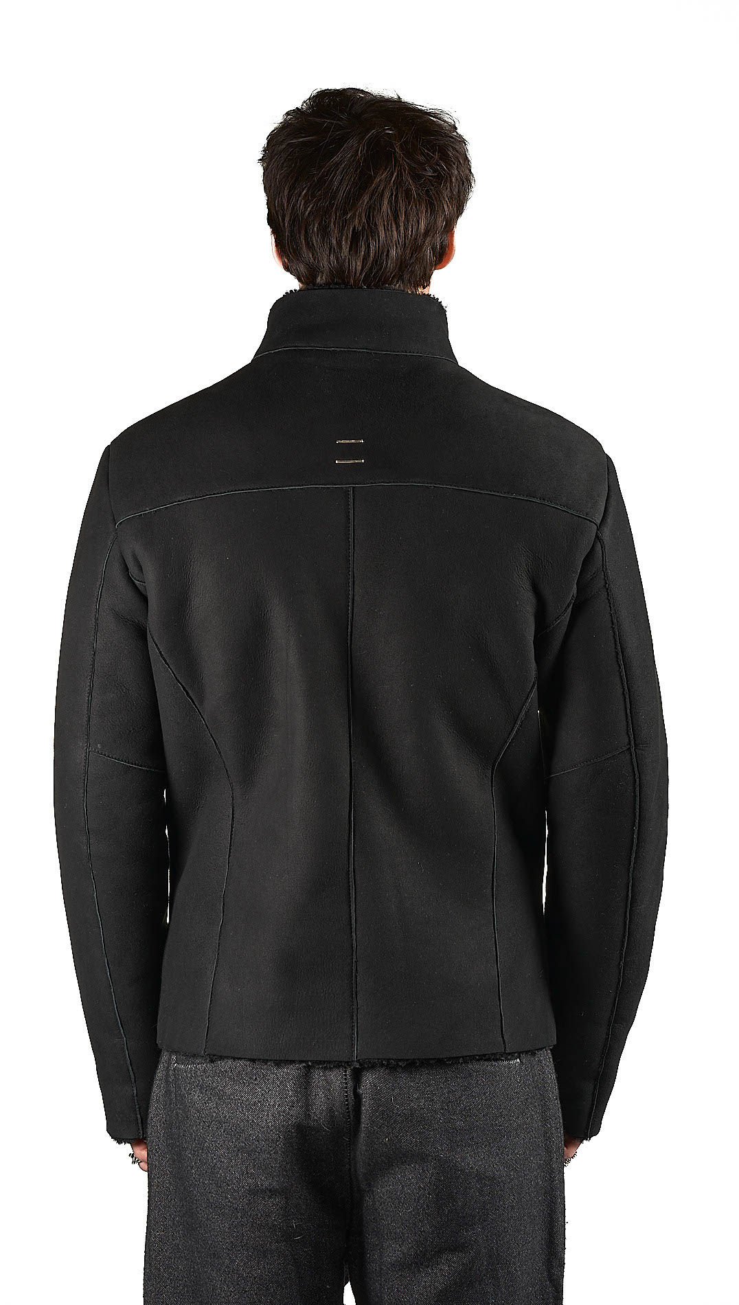 DANIELE BASTA LEATHER AND SILVER JACKET 
